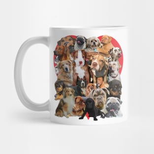 Dog Lover Collage 90's Style Cute Puppy Dog Gift Ideas Mug